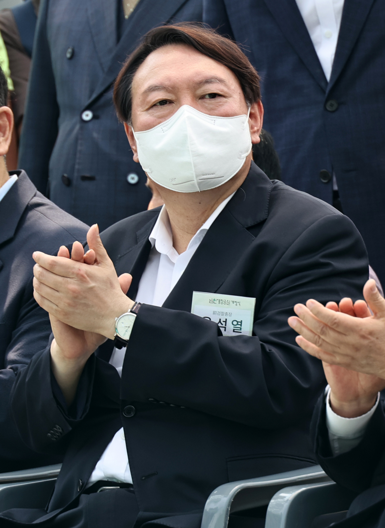 윤석열 전 검찰총장이 지난 9일 오후 서울 남산예장공원 개장식에 참석하고 있다. [연합]