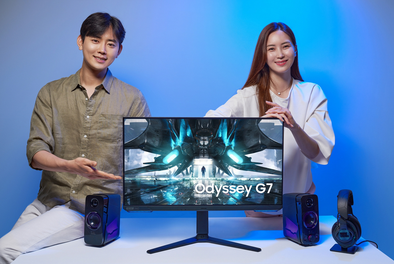 삼성전자의 2021년 게이밍 모니터 신제품 G70A(28인치 모델). [삼성전자 제공]