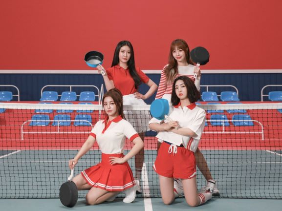 주방용품 기업 해피콜은 ‘롤린’으로 인기가 뜨거운 브레이브걸스를 모델로 발탁했다.[해피콜 제공]