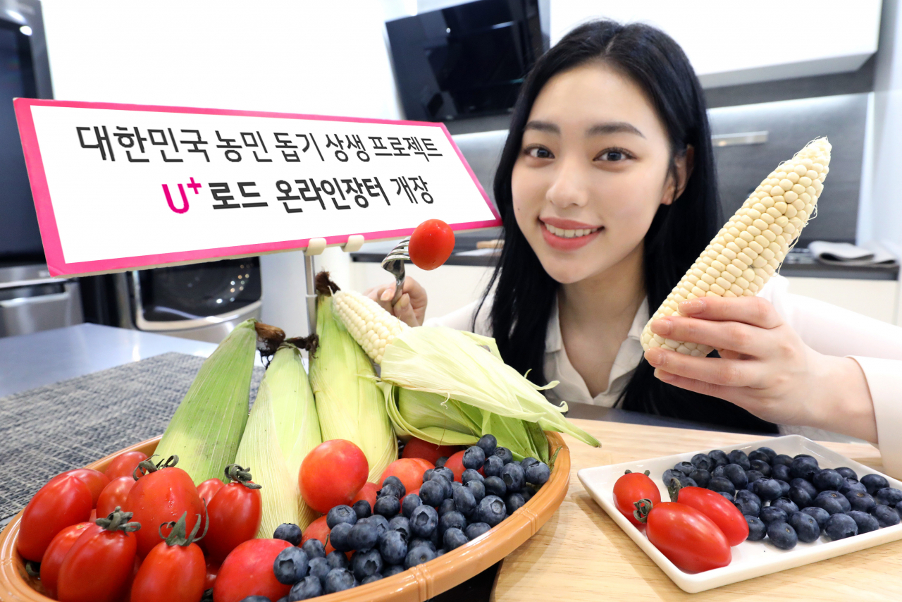 LG유플러스는 오는 29일부터 다음달 16일까지 코로나19 장기화로 어려움을 겪는 전통시장 소비를 활성화하기 위해 ‘U+로드 온라인장터’를 운영한다고 23일 밝혔다. [LG유플러스 제공]