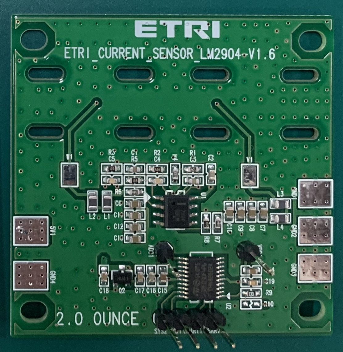 ETRI가 개발한 전류센서로 만든 모듈.[ETRI 제공]