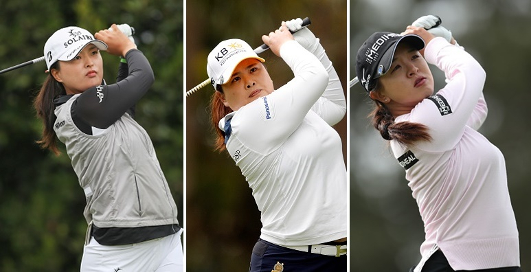 왼쪽부터 고진영 박인비 김세영 [게티이미지]