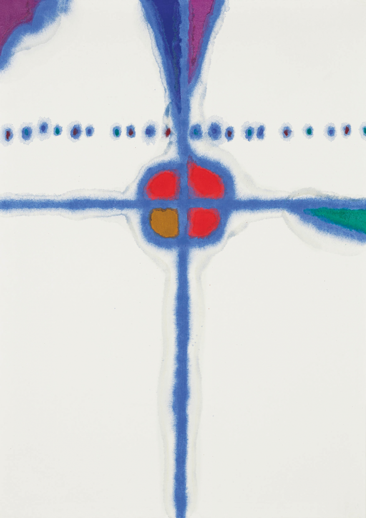 김환기, 무제, 코튼에 유채, 120.5&times;85.5cm, 1969, 낙찰가 6억 8000만원. [사진제공=케이옥션]