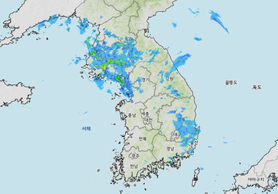 기상청 날씨지도. 26일 오전 10시40분 현재