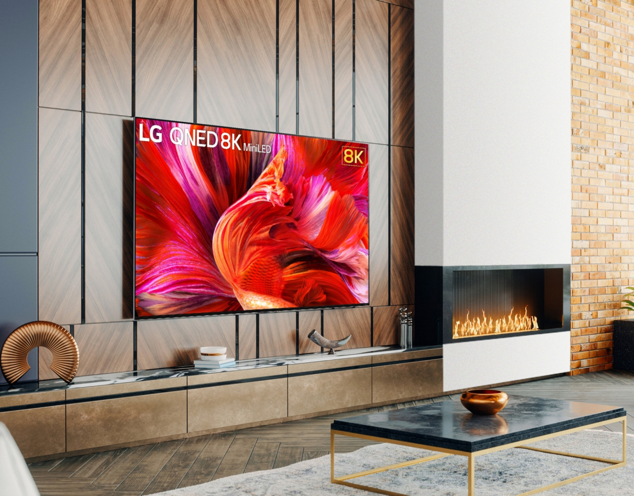 LG전자가 첫 미니 LED TV인 LG QNED MiniLED를 출시한다고 30일 밝혔다. 이 제품은 독자 고색재현 기술인 퀀텀닷 나노셀 컬러 테크놀로지를 적용해 정확하면서도 풍부한 색을 표현하는 것이 특징이다. LG QNED MiniLED가 집 안 공간과 조화를 이루며 배치돼 있는 모습. [LG전자 제공]