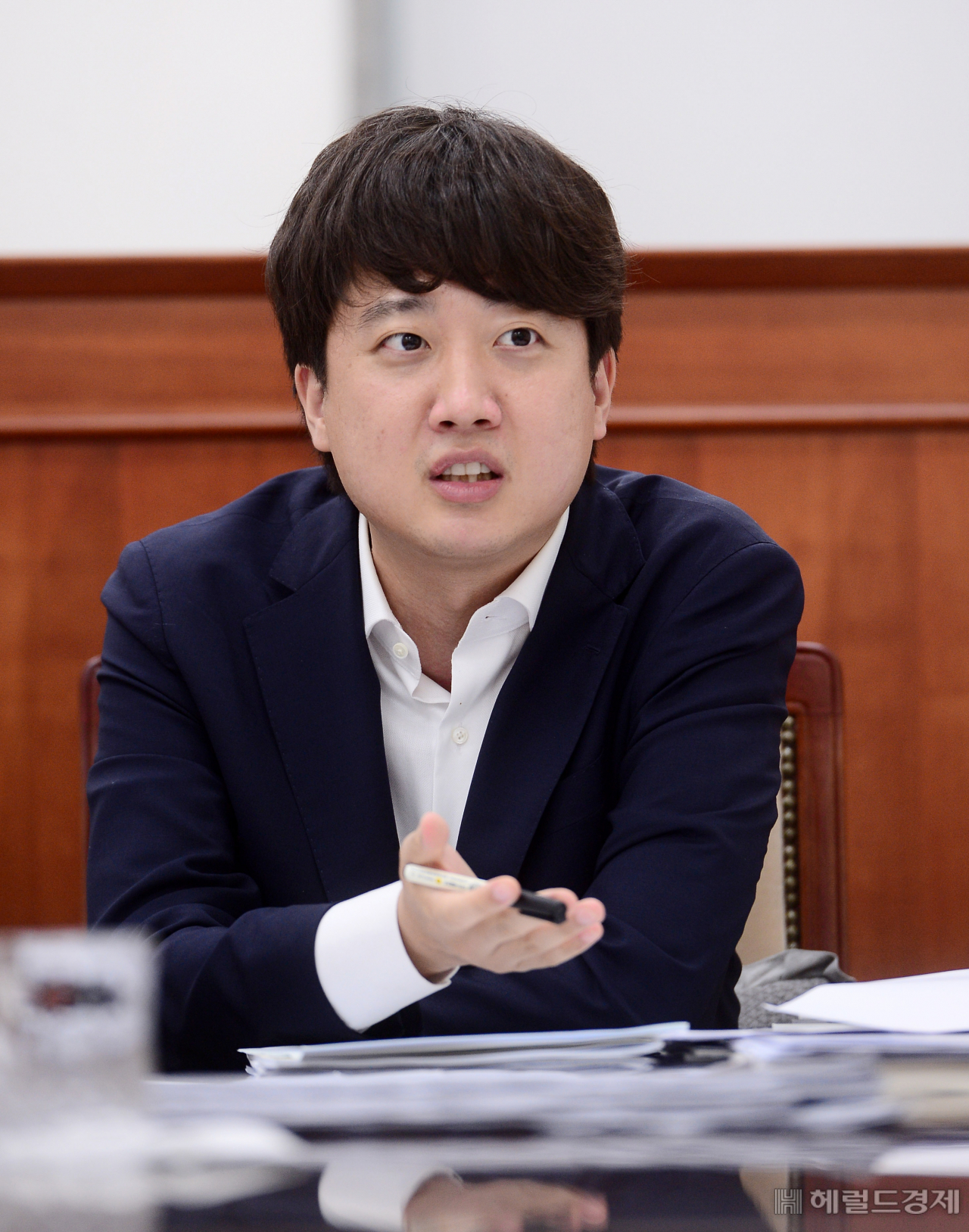 국민의힘 이준석 대표가 29일 서울 여의도 국회에서 본지와 인터뷰를 하고 있다. 이상섭 기자