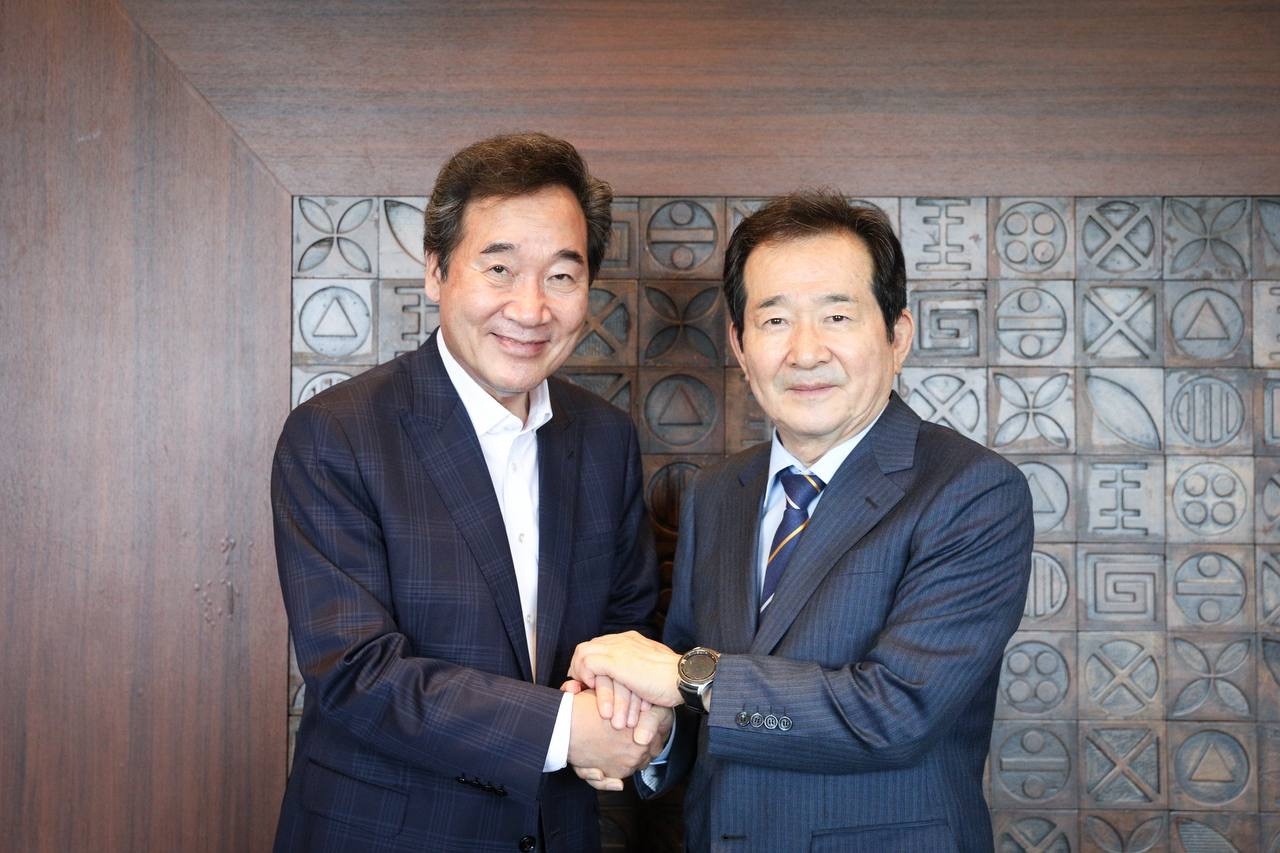 이낙연 더불어민주당 전 대표와 정세균 전 국무총리[이 전 대표 캠프 제공]
