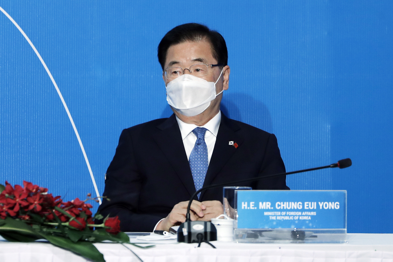 지난달 신남방정책의 핵심 협력국인 베트남, 싱가포르, 인도네시아를 방문한 정의용 외교부 장관. [연합]