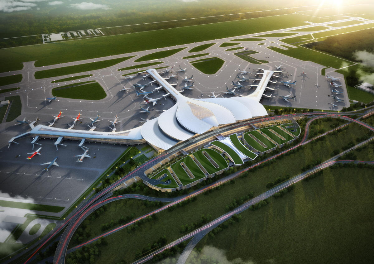 베트남 롱탄국제공항 여객터미널 조감도. [희림 제공]