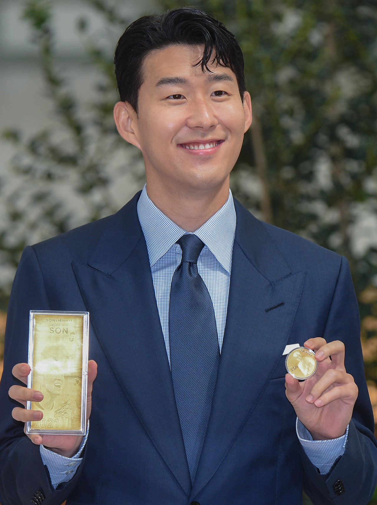 최근 기념주화발행때의 손흥민 [연합]