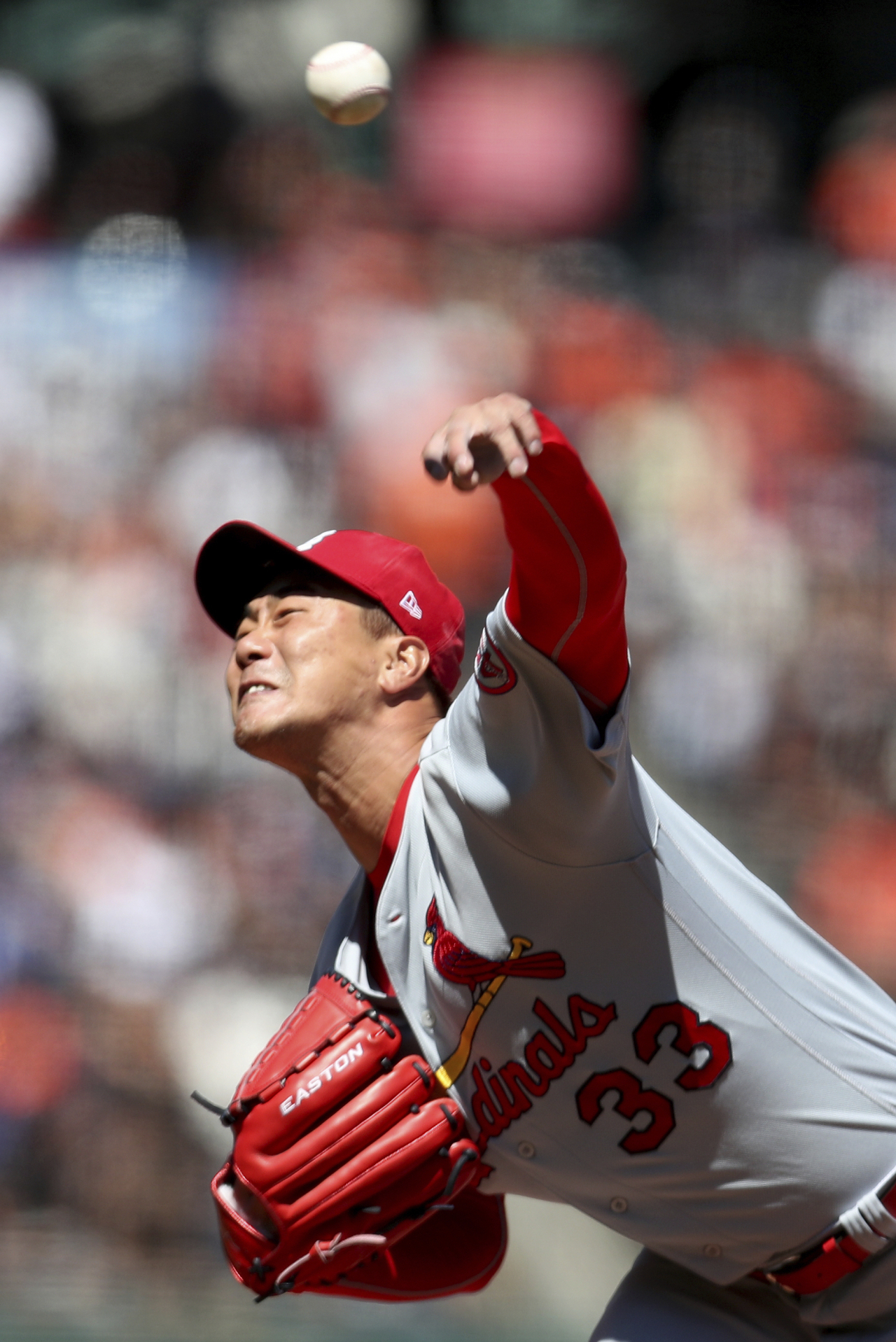 김광현이 강팀 SF를 상대로 7이닝 무실점 호투하며 시즌 3승째를 거뒀다.[AP]