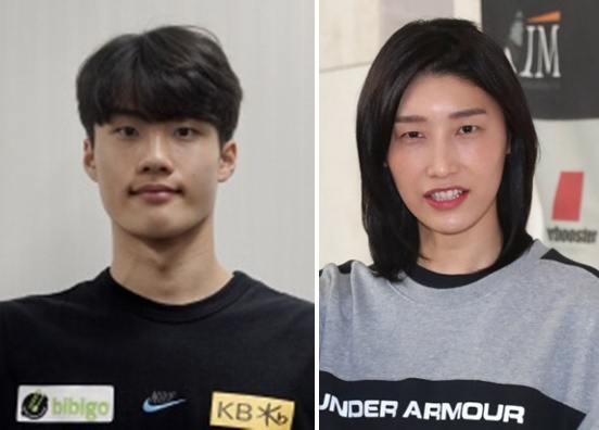 황선우(왼쪽)와 김연경. [올댓스포츠제공연합]