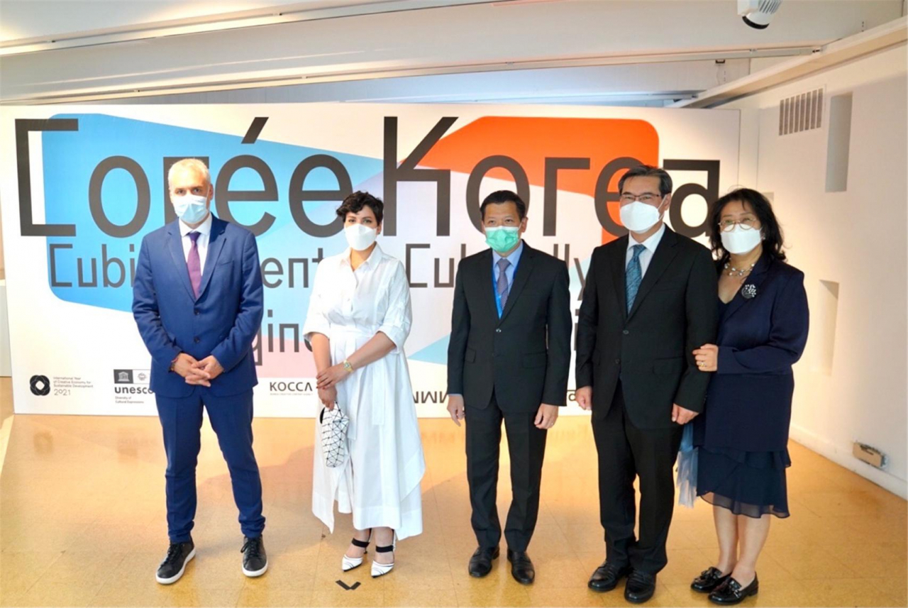 파리 한국문화 실감영상 개막식, 환영회에 참석한 유네스코와 파리문화 리더들