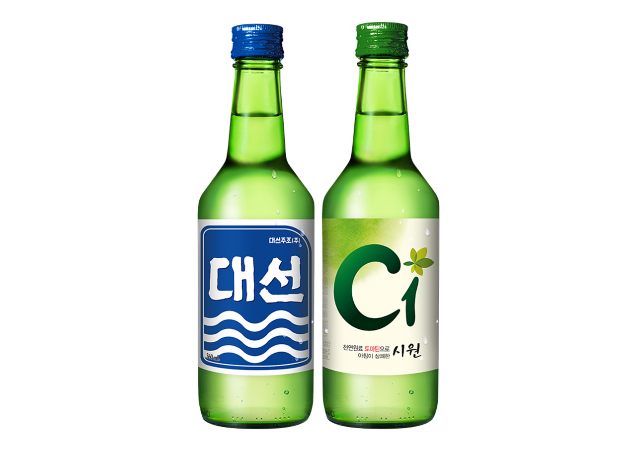 대선주조 대표소주 ‘대선’과 ‘시원’ 이미지 [대선주조 제공]