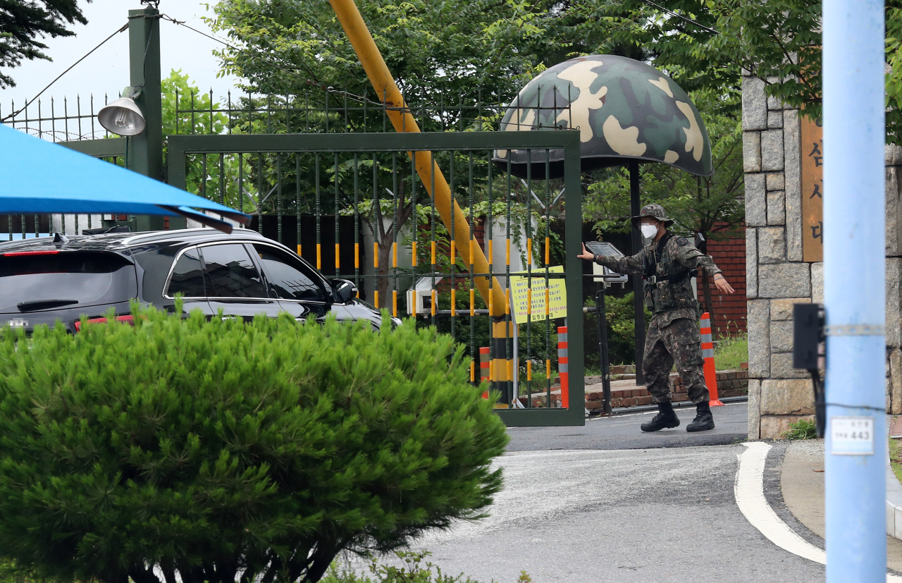 Entrance of the Army's training base in Nonsan, South Chungcheong (Yonhap)