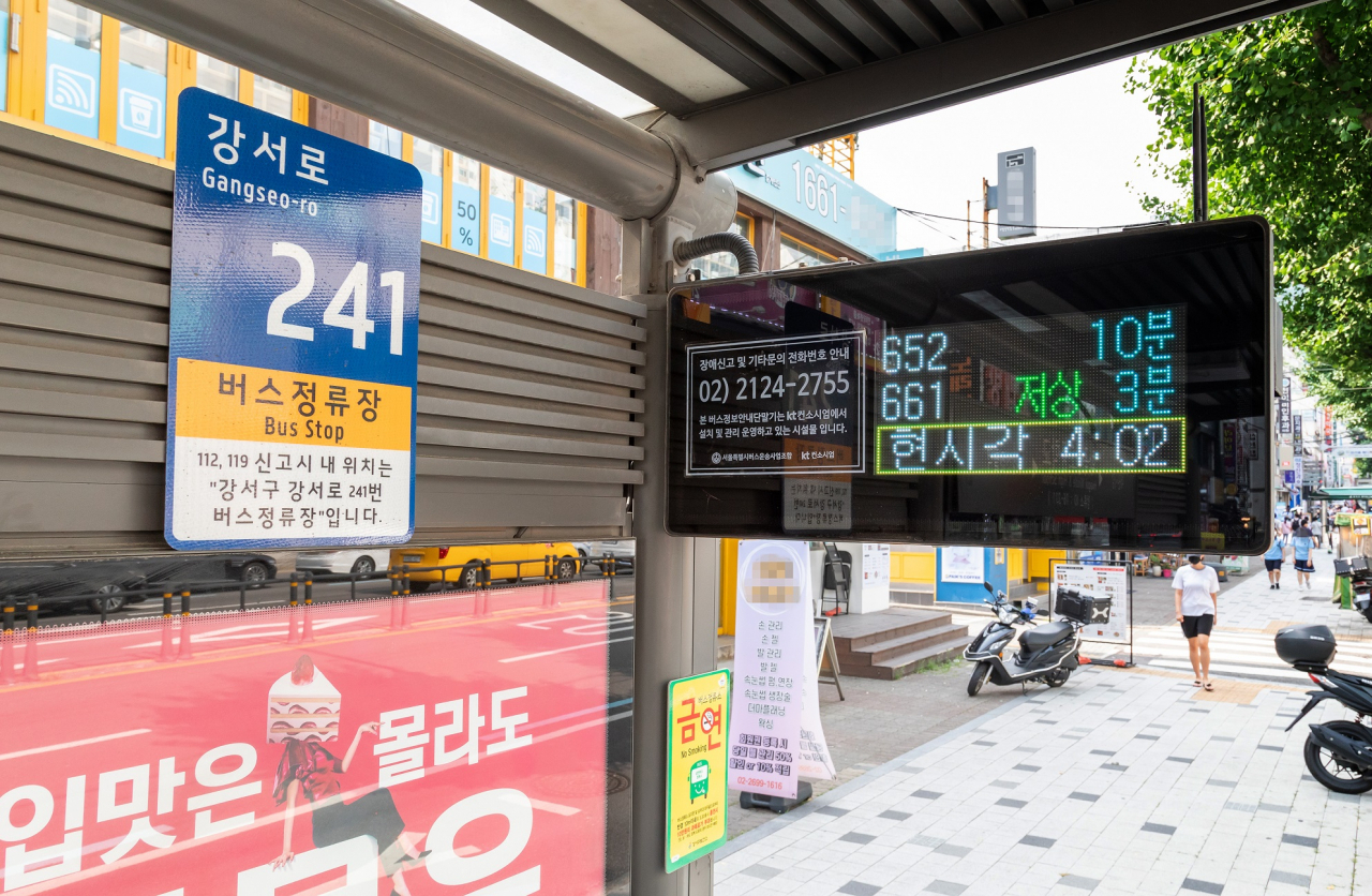 버스정류장 사물주소판. [강서구 제공]