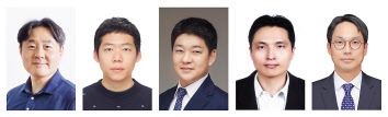 2021년 삼성미래기술육성사업 지정테마 연구지원 과제에 선정된 교수진. 사진 왼쪽부터 연세대 황도식 교수, 서울대 송용수 교수, 인하대 김민구 교수, 포스텍 최수석 교수, 동국대 정권범 교수 [삼성전자 제공]