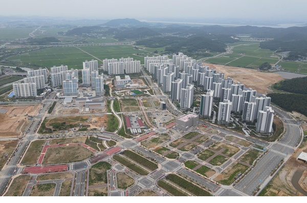 전남 오룡신도시 전경.