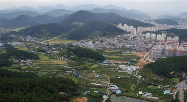 여수시 소라면 죽림1지구 전경.