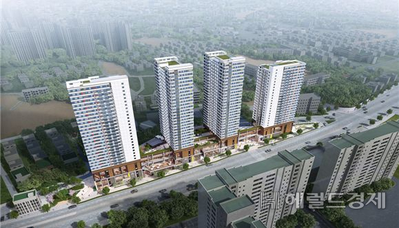 대조동 역세권청년주택 조감도. 총 977세대 규모로 수영장, 이호철문학관, 대한노인회 등이 함께 들어선다. 2022년 10월 완공 예정이다. [은평구 제공]