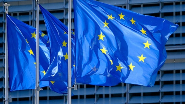 벨기에 브뤼셀의 EU본부에 게양된 EU 깃발.[로이터=연합]