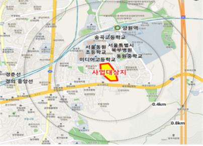 서울시 중랑구 망우동 178-1번지 일대 망우1구역 [한국토지주택공사 제공]