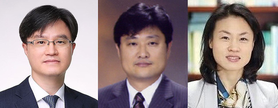 9월 임기가 끝나는 이기택 대법관 후임 후보로 손봉기(왼쪽부터) 대구지법 부장판사, 하명호 고려대 법학전문대학원 교수, 오경미 광주고법 전주재판부 부장판사 3명으로 압축됐다. [연합]