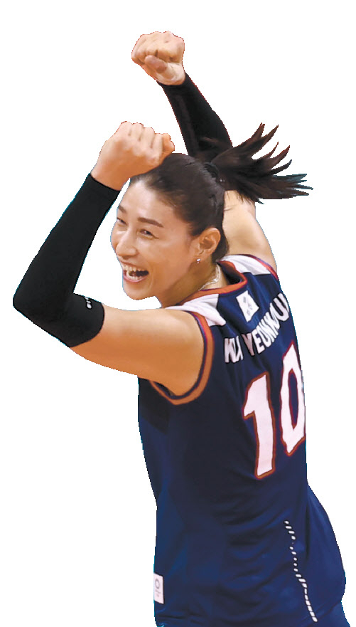 한국배구의간판스타 김연경.[연합]