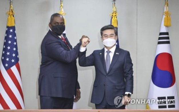 한미 국방장관[출처: 연합]