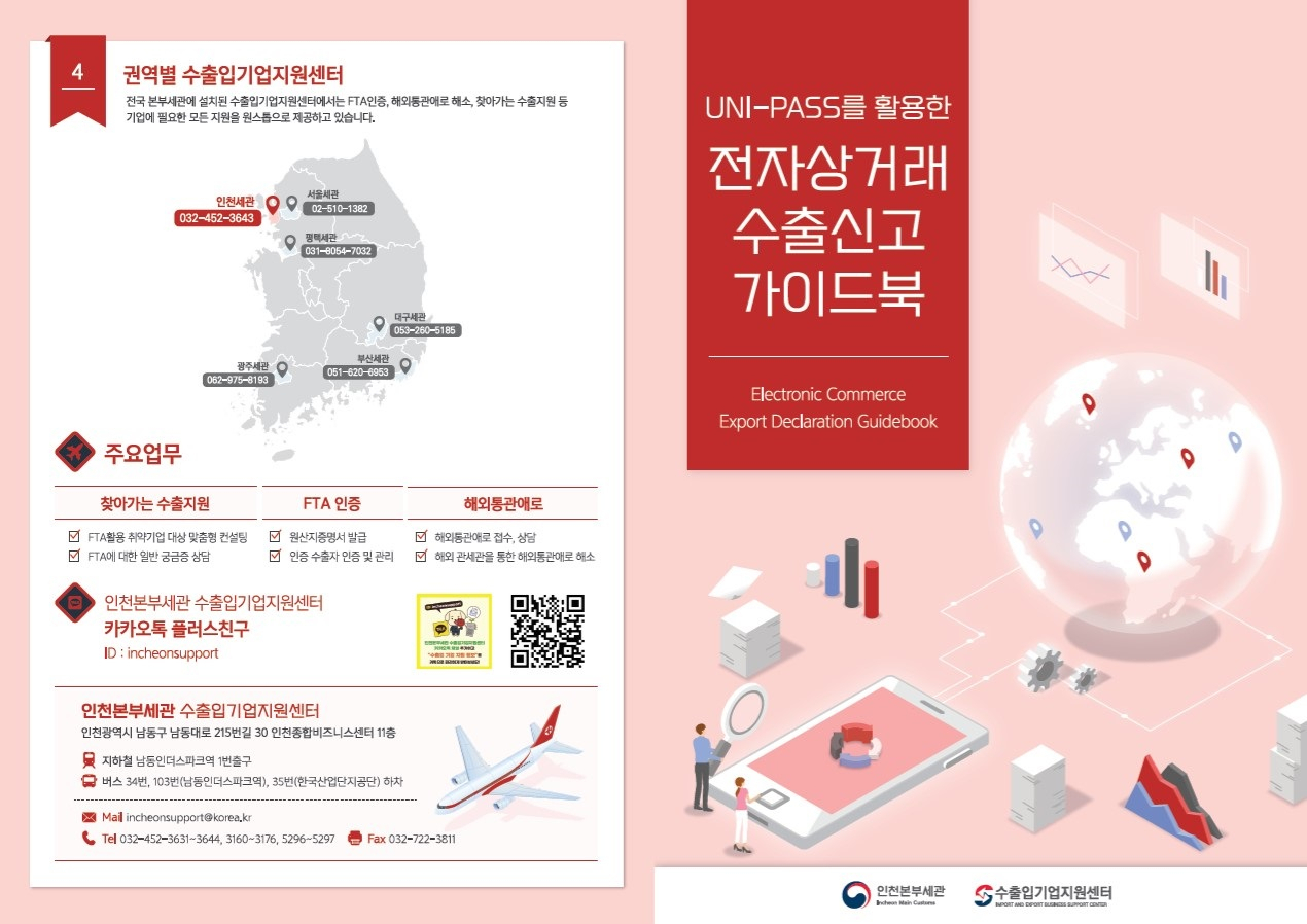 ‘UNI-PASS를 활용한 전자상거래 수출신고 가이드북’ 표지