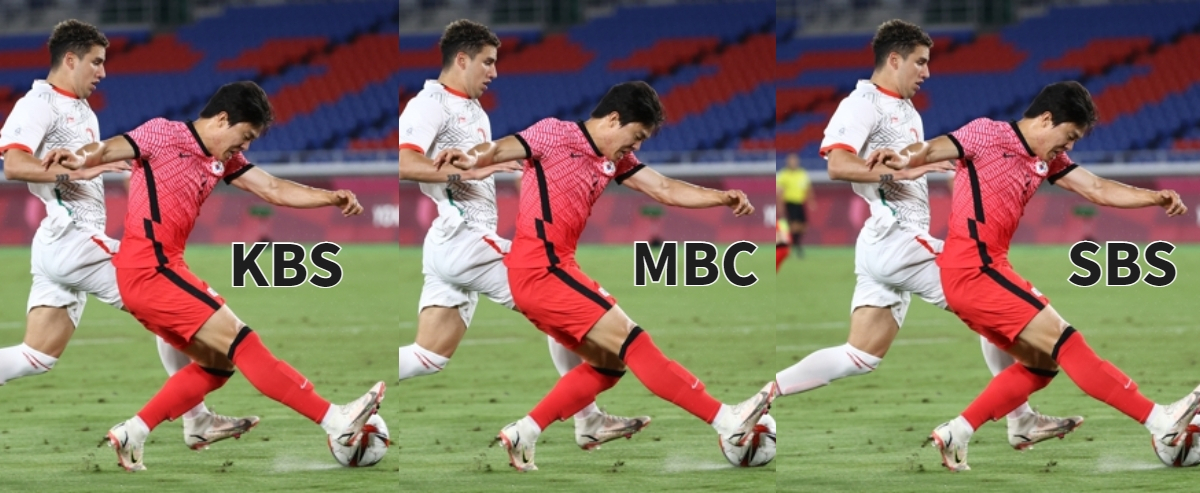 7월 31일 지상파 3사는 모두 축구 경기를 중계했다. 이날 지상파 3사의 축구 경기 시청률은 25.5%로 집계됐다 [연합]