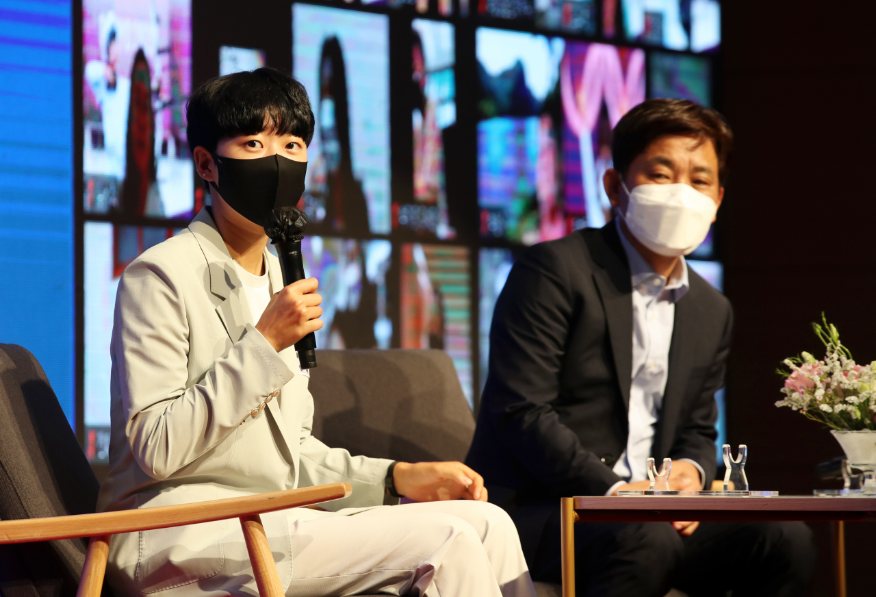 4일 오전 광주 광산구 광주여대 국제회의장에서 도쿄올림픽 3관왕 안산 선수 환영식 열리고 있다. 연합뉴스