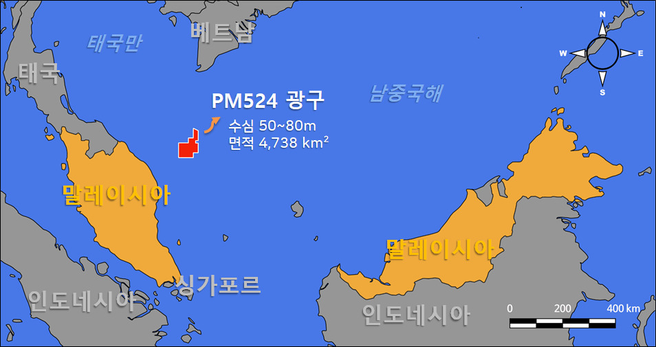 ‘PM524’ 광구 지도.[포스코인터내셔널 제공]