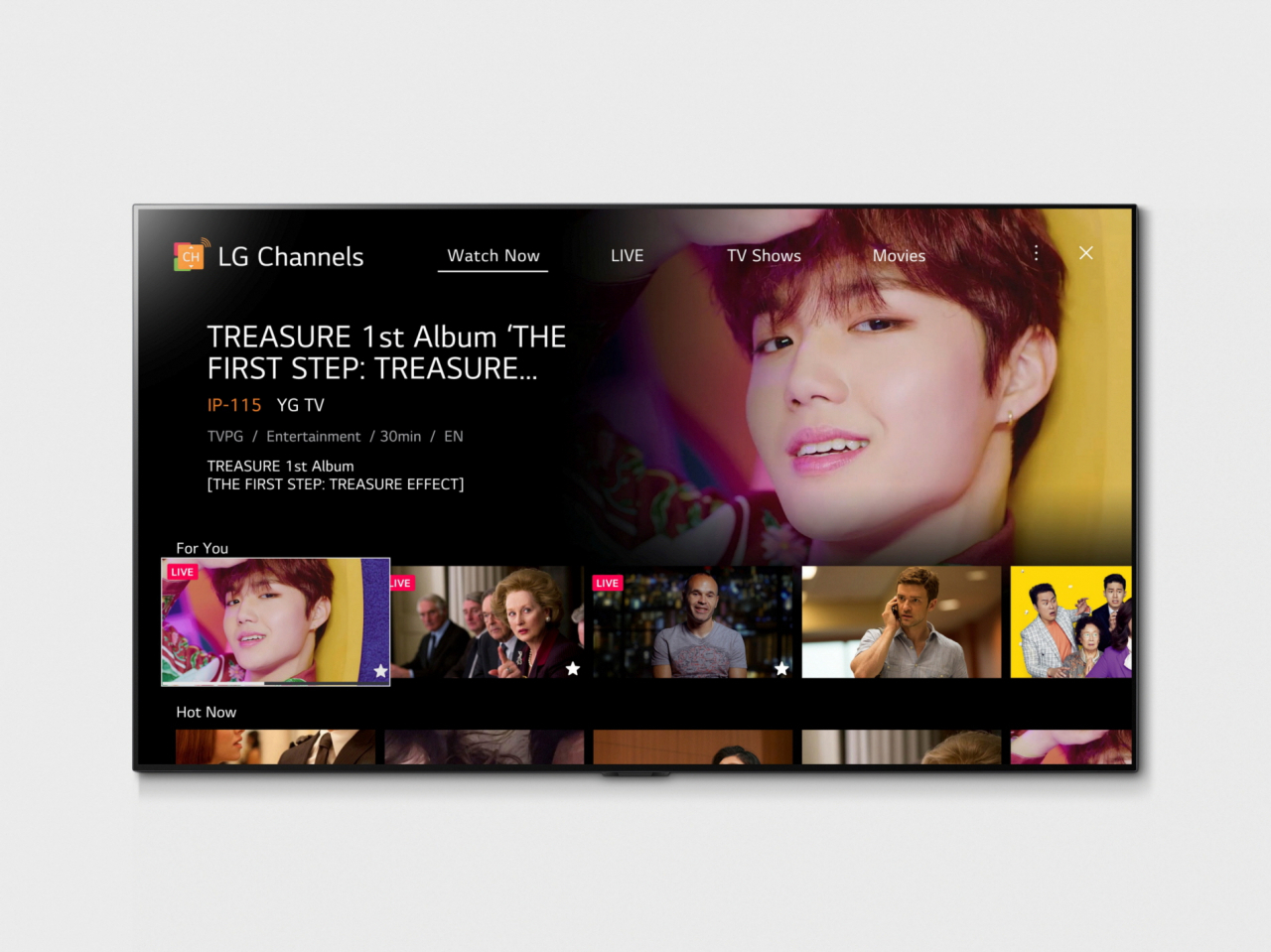 LG 올레드 TV에서 ‘LG 채널’ 서비스를 구동하는 모습.[LG전자 제공]