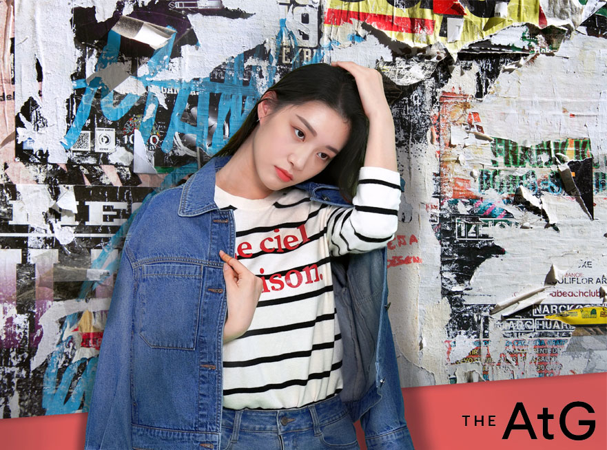 CJ온스타일은 가상 인플루언서 루이와 함께 더엣지(The AtG)와 콜라보를 진행한다. 사진은 더엣지 청청패션으로 스타일링한 루이의 모습.[CJ온스타일 제공]