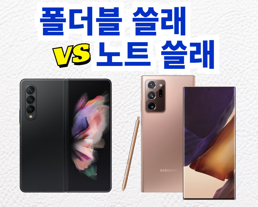 갤럭시Z폴드3 및 갤럭시노트20울트라 제품 이미지. [삼성 뉴스룸 캡처]