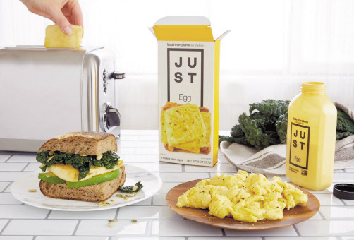 미국 푸드테크 기업 '잇 저스트(Eat Just)'가 국내에 런칭한 식물성 대체 계란 ‘저스트 에그(JUST Egg)’.[사진=잇 저스트]