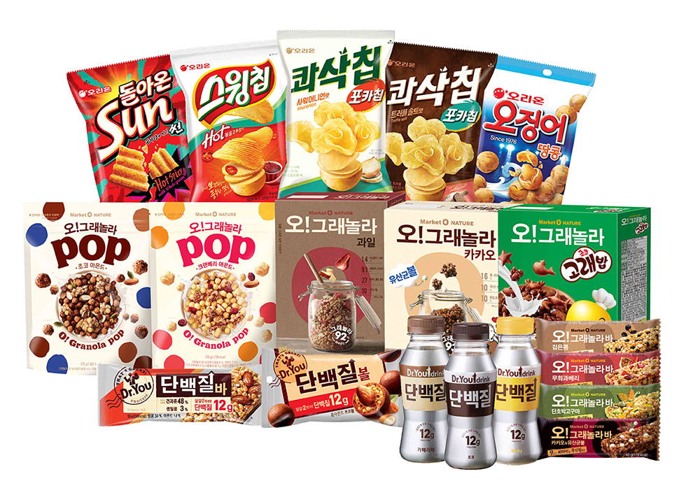 오리온 과자 맟 간편식 모음. [오리온 제공]
