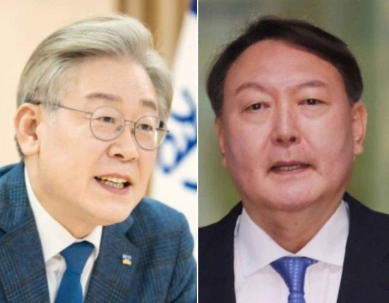 이재명(왼쪽) 경기도지사와 윤석열 전 검찰총장 [연합]