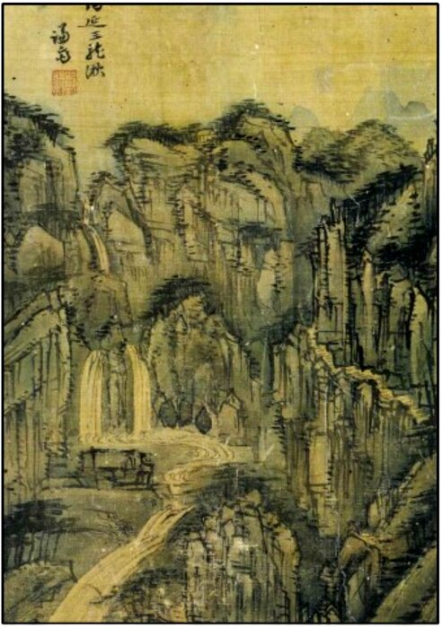 정선의 내연산삼용추도(1734년경)