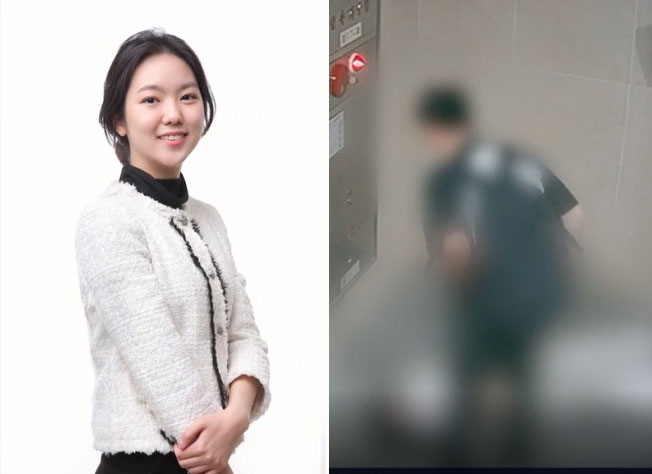 남자친구에게 폭행을 당한 뒤 숨진 황예진(왼쪽)씨와 쓰러진 황씨를 옮기는 남자친구의 모습. [SBS뉴스 방송화면 캡처]
