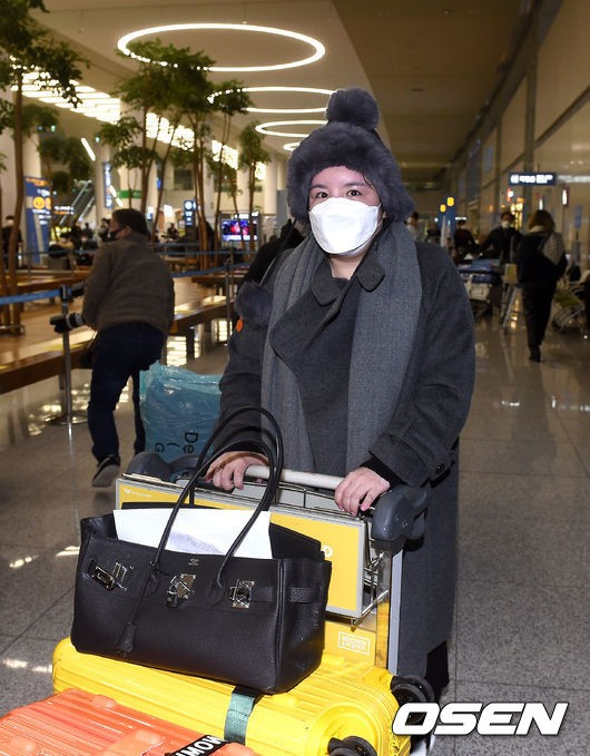 에이미가 지난 1월 5년만에 입국할 당시 모습. [OSEN]