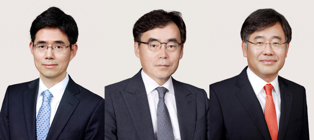 왼쪽부터 이경돈, 박교선, 정진호 법무법인 세종 대표 변호사[출처: 법무법인 세종]