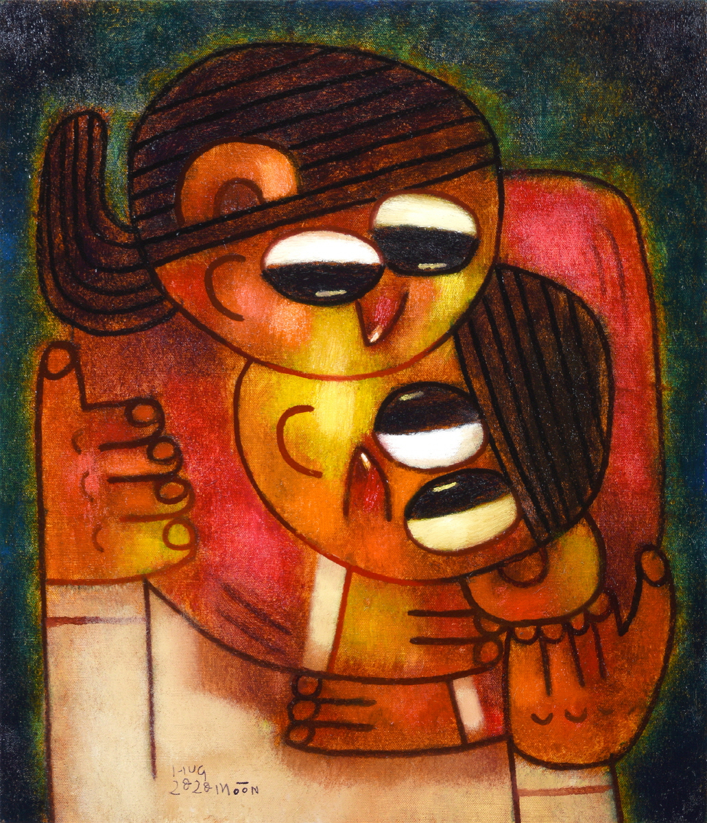 문형태, Hug, oil on canvas, 53&times;45.5cm (10), 2020