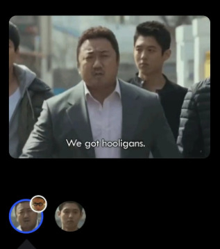리페이스 앱에 올라온 영화배우 마동석이 등장한 영화의 한 장면.[리페이스 앱 캡처]