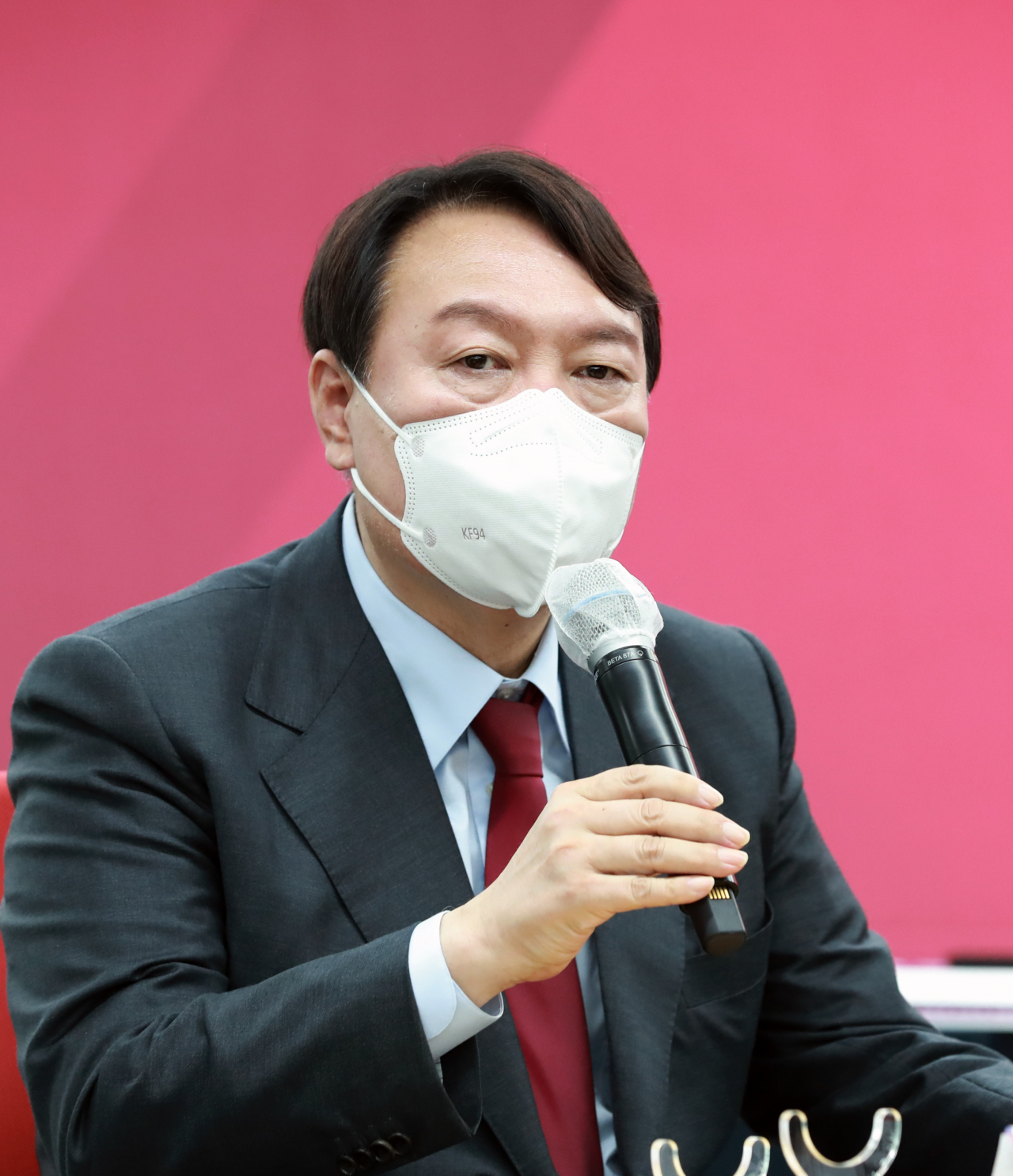 국민의힘 대권주자인 윤석열 전 검찰총장. 연합