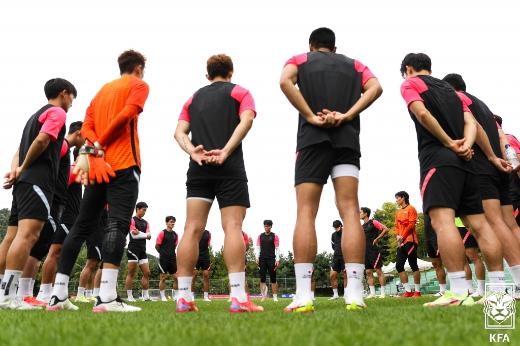 레바논과의 2022 카타르 월드컵 아시아지역 최종예선 2차전을 하루 앞둔 6일 한국 축구대표팀 선수들이 파주 국가대표트레이닝센터(NFC)에서 막바지 훈련을 하고 있다. [대한축구협회 제공. 재판매 및 DB 금지] 연합뉴스