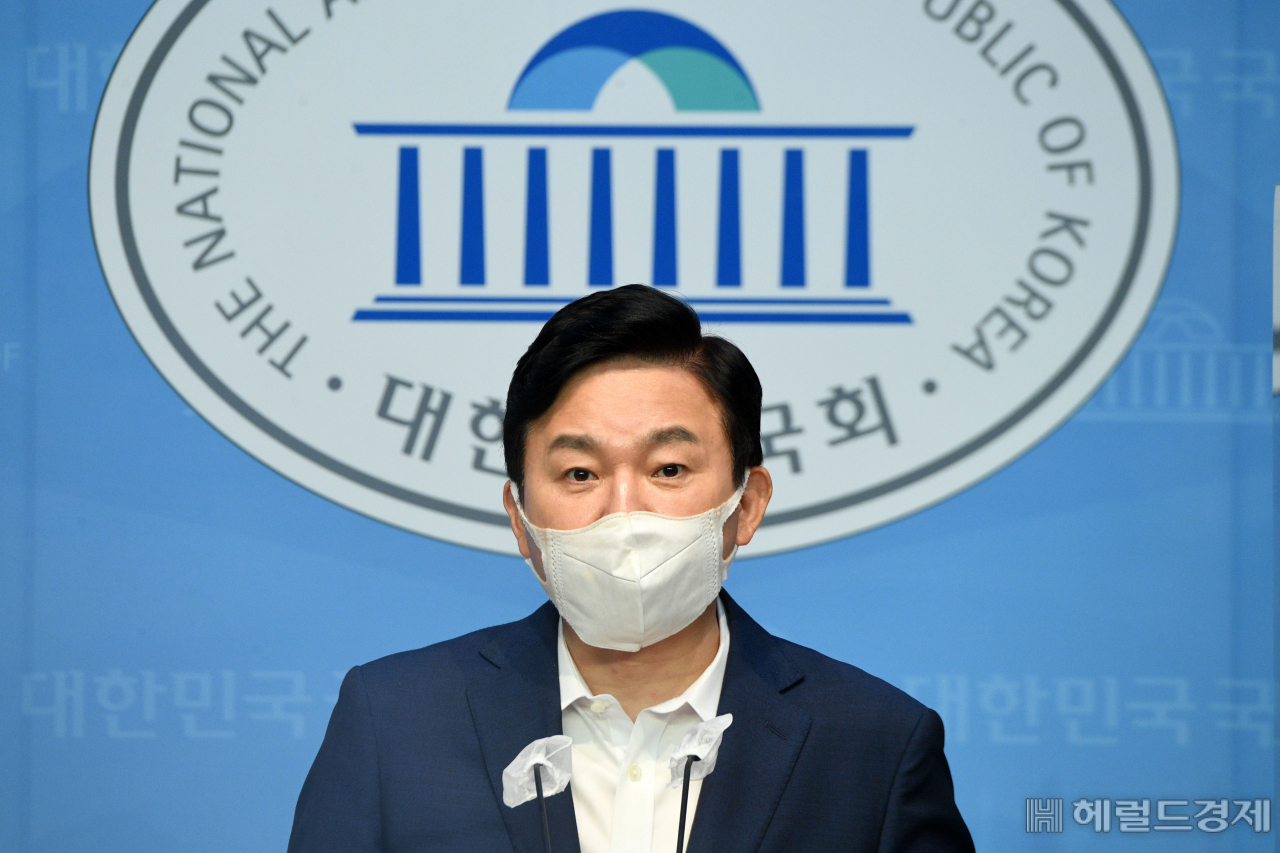 국민의힘 대선 경선 후보인 원희룡 전 제주도지사. [이상섭 기자/babtong@heraldcorp.com]