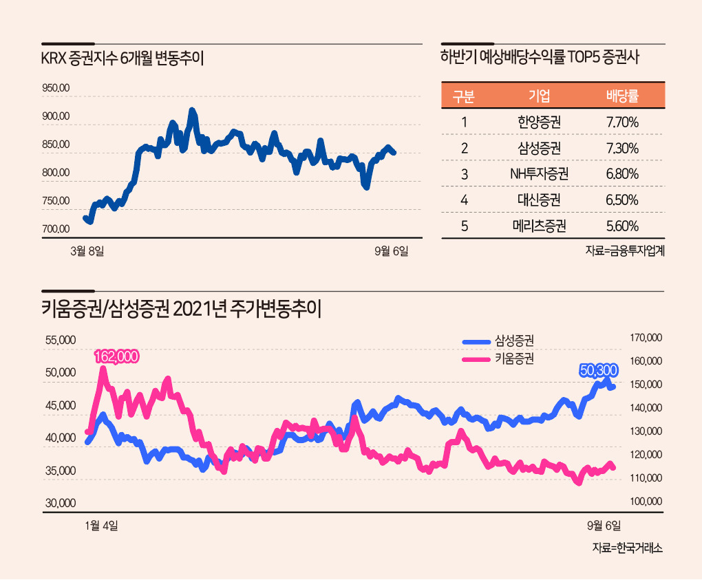 상반기 거래대금 주도 증권株…하반기엔 배당이 갈랐다 - 헤럴드경제