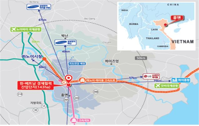 ‘한국-베트남 경제협력 산업단지’ 위치도. [LH}
